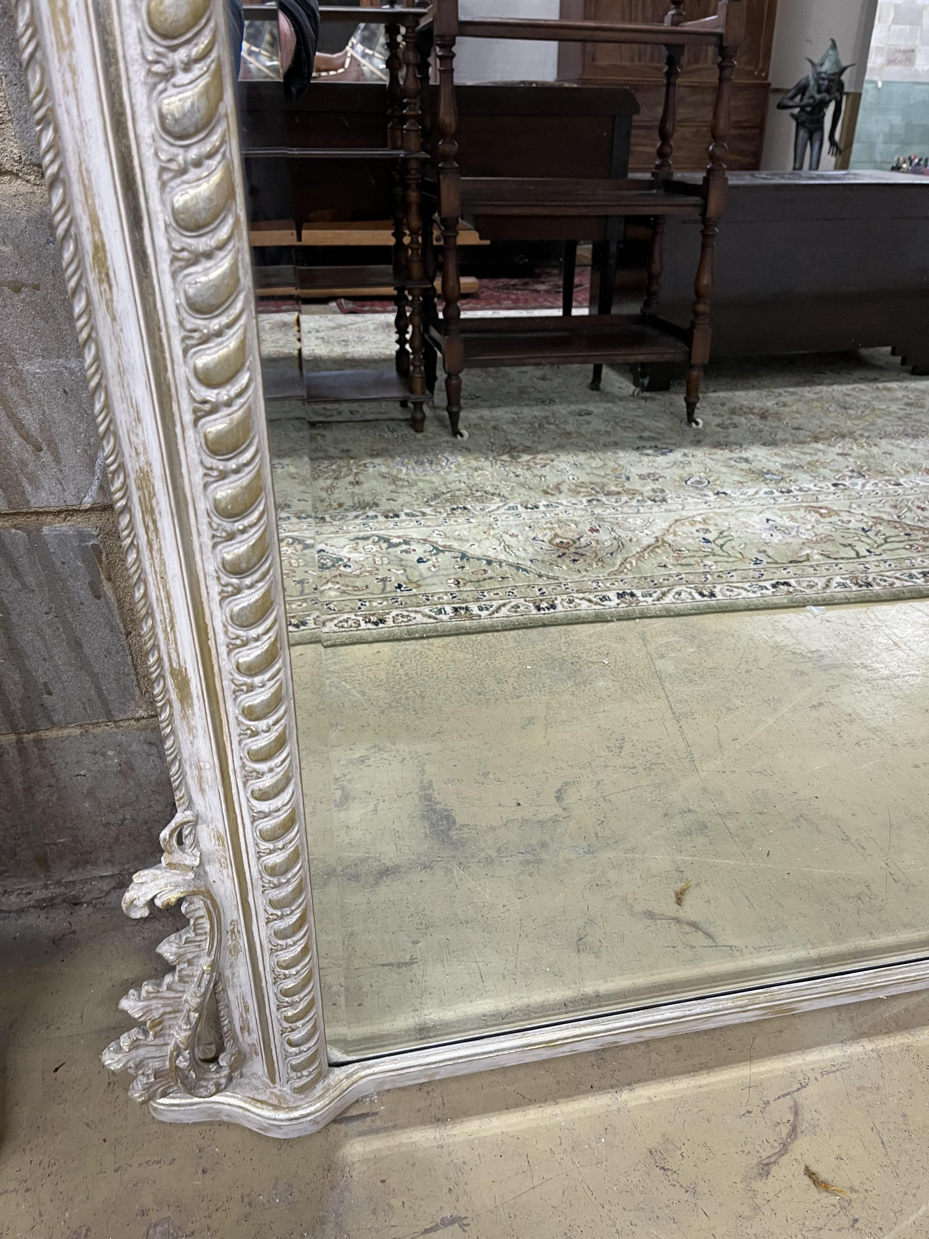 A Victorian style overmantel mirror, width 122cm, height 177cm. Condition - good